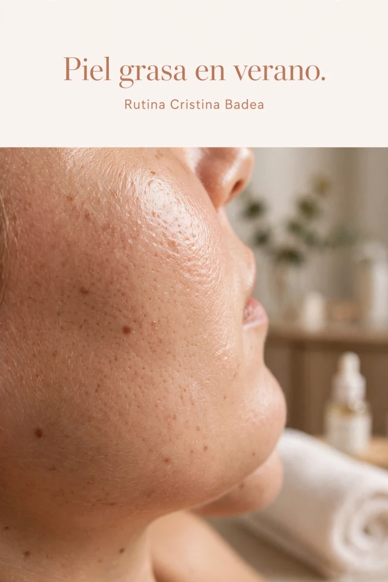 textura de piel con brillo natural en verano, primer plano, tonos nude y crema